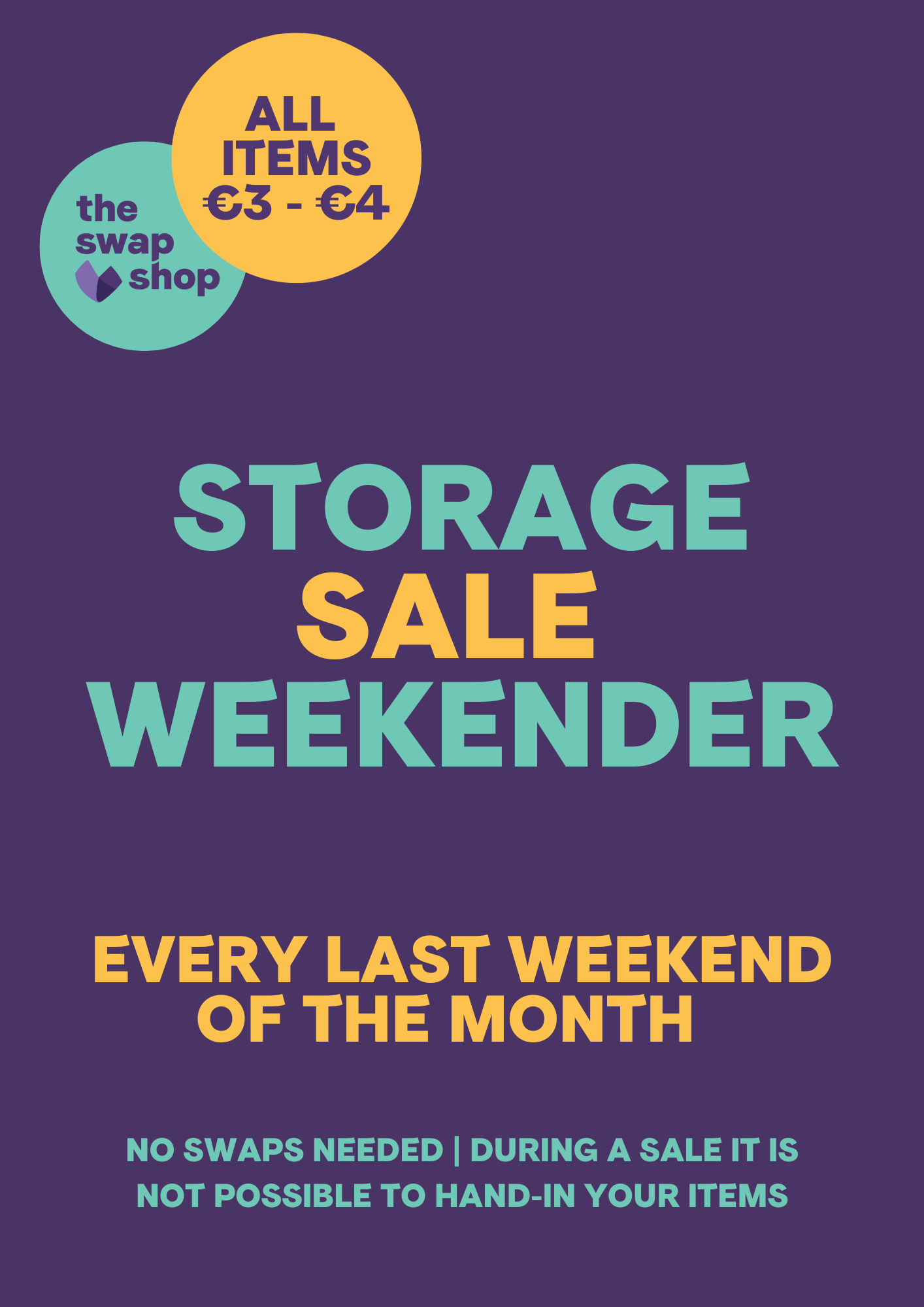 Monthly sale weekend